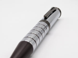 Aigner | Enzo Ballpoint Pen — Silver & Gunmetal Steel — Men's Writing Instrument