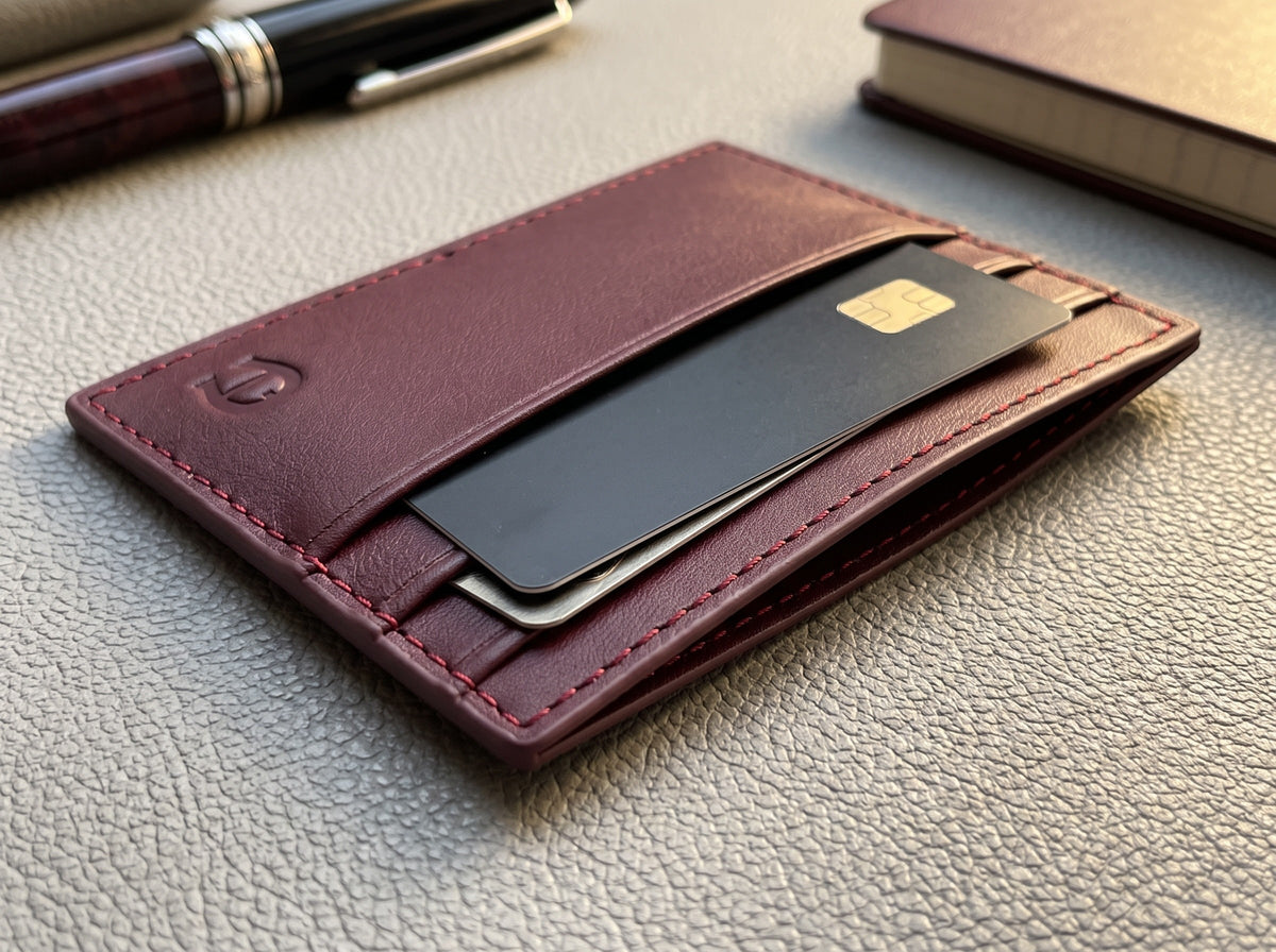 Aigner | Slim Burgundy Leather Card Holder
