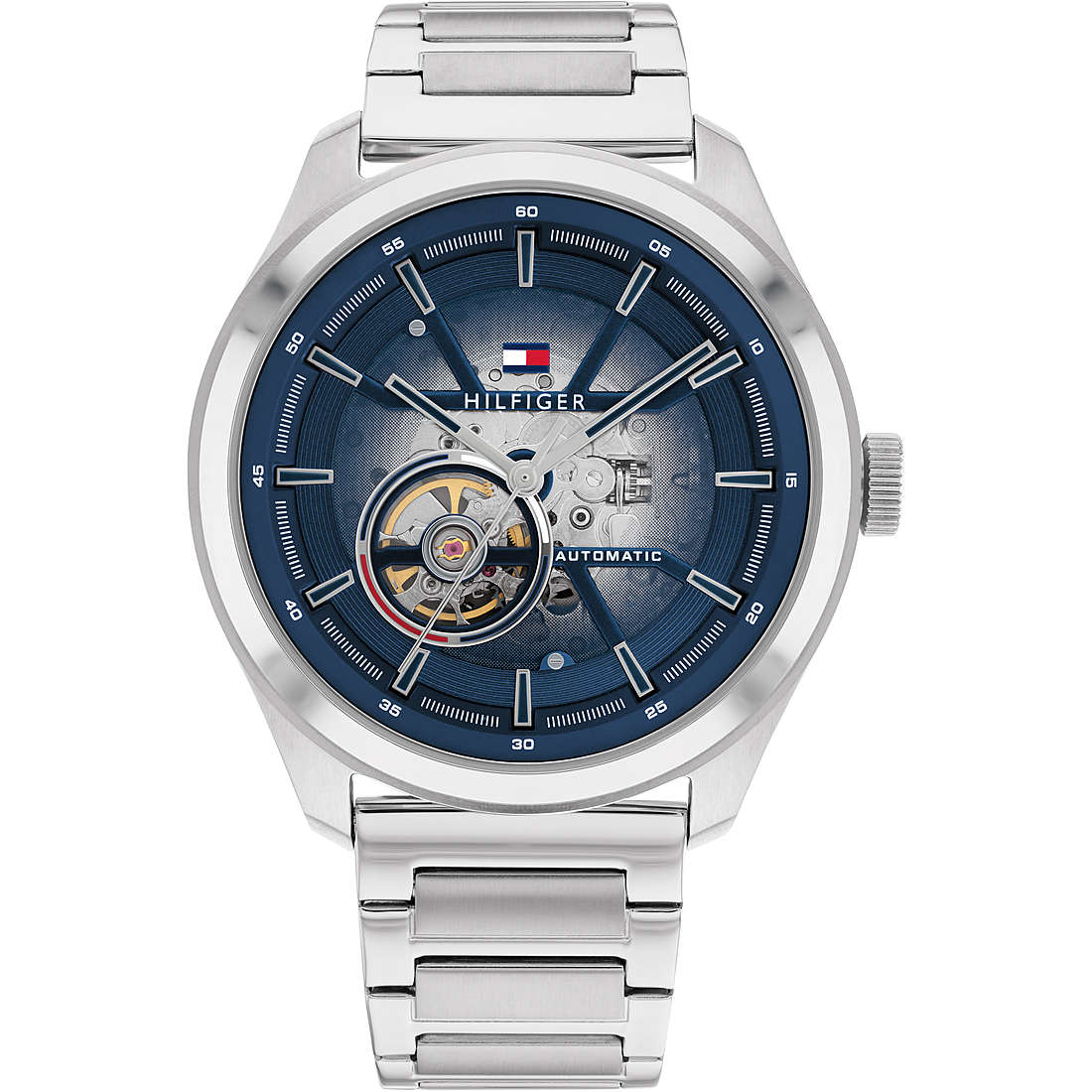 Automatic Mens Wristwatch TOMMY HILFIGER OLIVER - Stainless Steel Blue