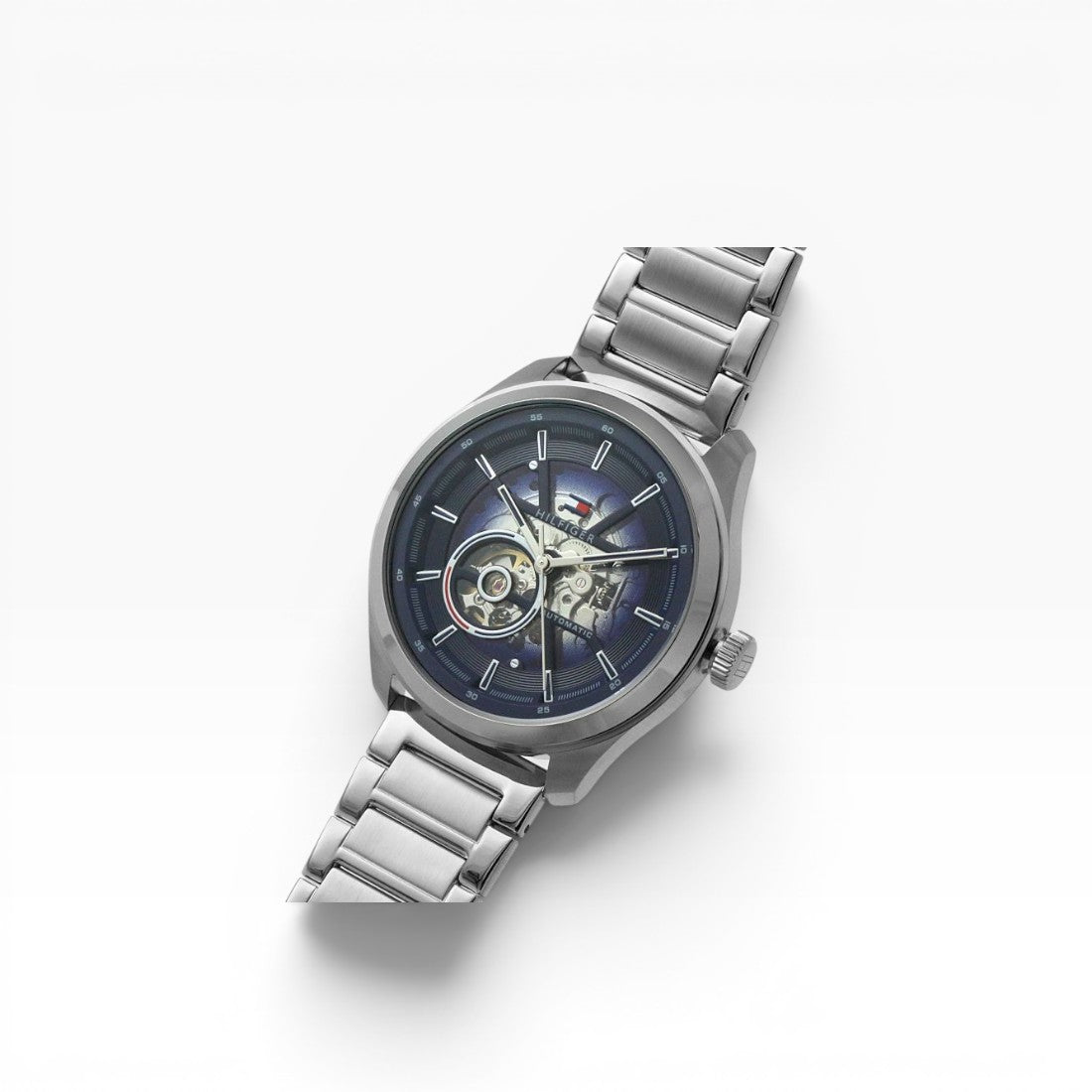 Automatic Mens Wristwatch TOMMY HILFIGER OLIVER - Stainless Steel Blue