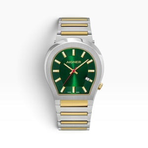Aigner Milano | Forest Green Sunray Two-Tone Watch — 40mm
