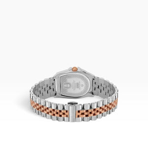 Aigner Verona | White Mother-of-Pearl Two-Tone Rose Gold & Silver Watch — 37×44mm
