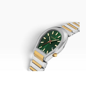 Aigner Milano | Forest Green Sunray Two-Tone Watch — 40mm
