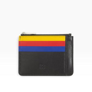 Dudu Tiago unisex wallet in soft Nappa calfskin leather with multiple card slots front