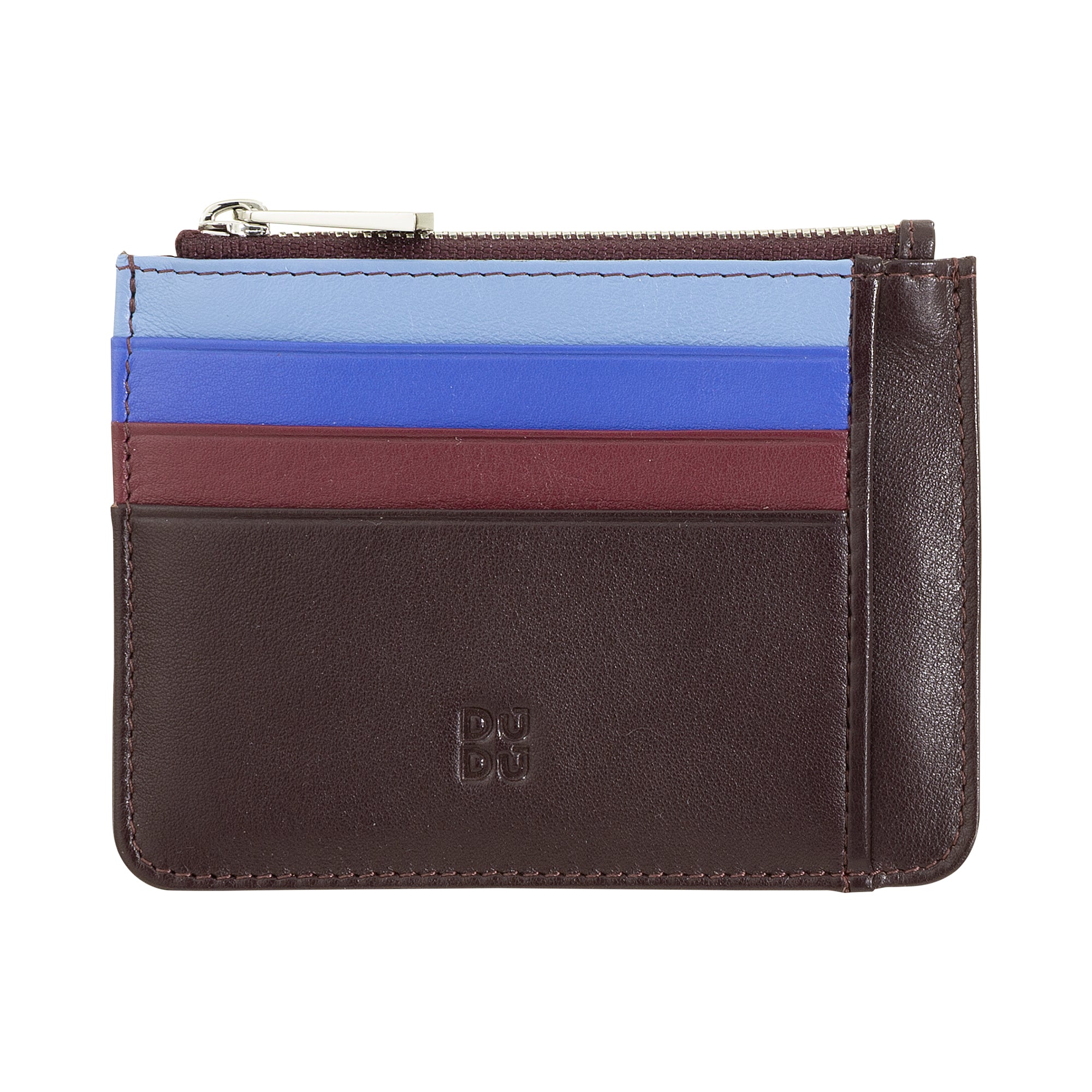 Luxury unisex Dudu Tiago wallet crafted from Nappa soft calfskin with multiple card slots and slim organized design front 