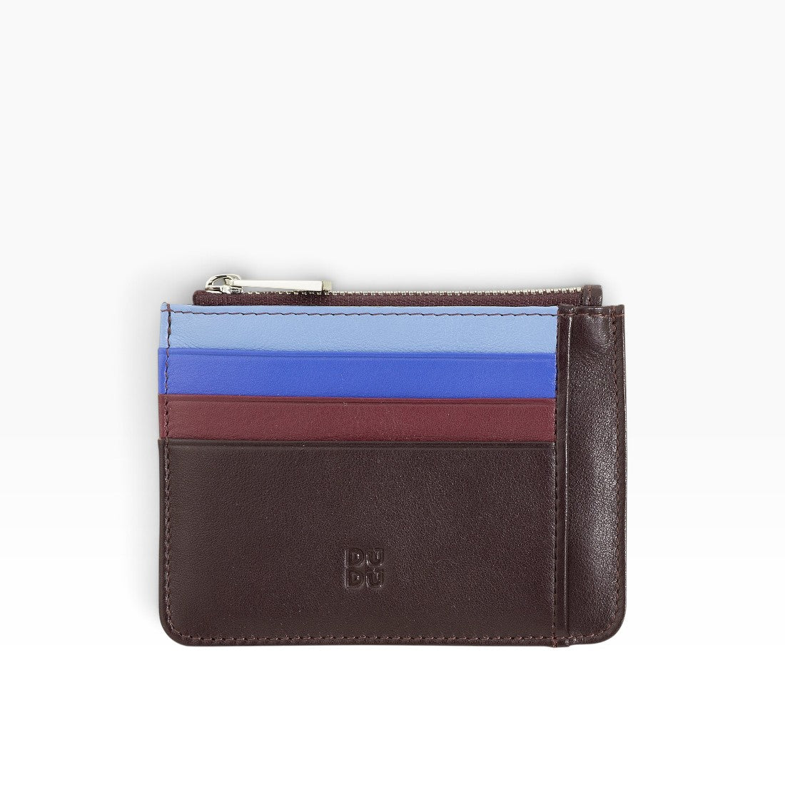 Luxury unisex Dudu Tiago wallet crafted from Nappa soft calfskin with multiple card slots and slim organized design front