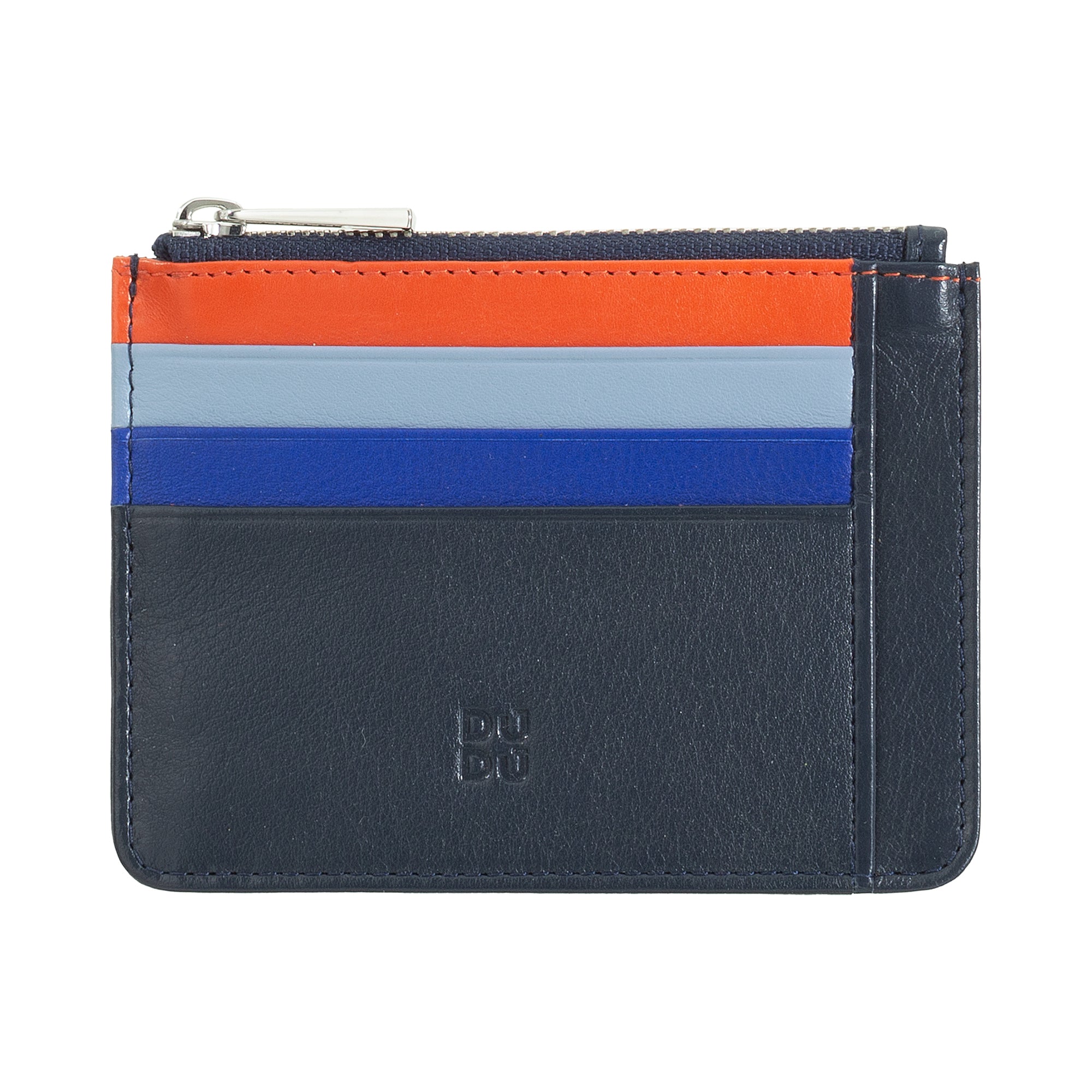 Luxury unisex Dudu Tiago wallet crafted from Nappa soft calfskin with multiple card slots, coin pocket, and slim organized design front