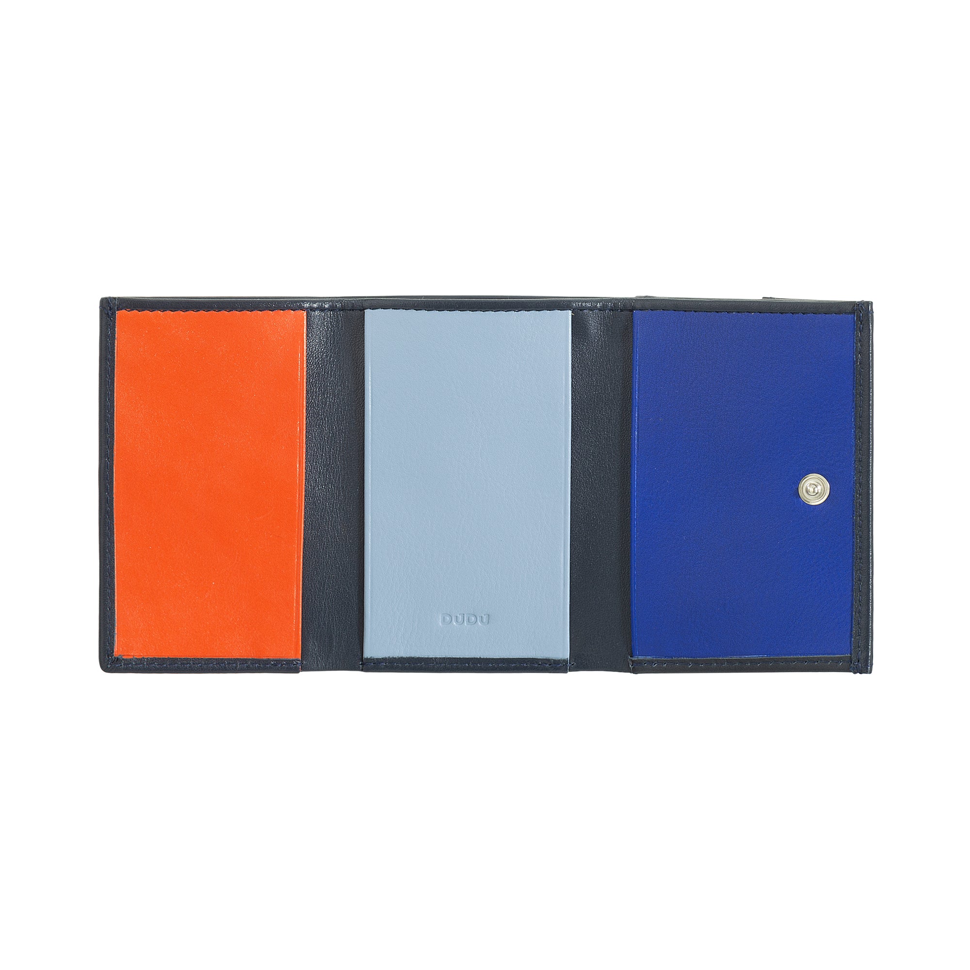 Handcrafted Dudu leather wallet with multiple card slots inside view 