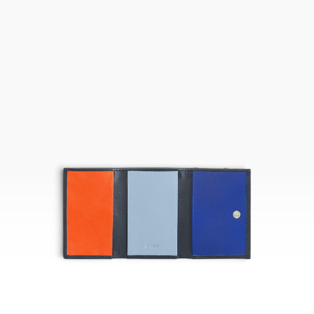 Handcrafted Dudu leather wallet with multiple card slots inside view