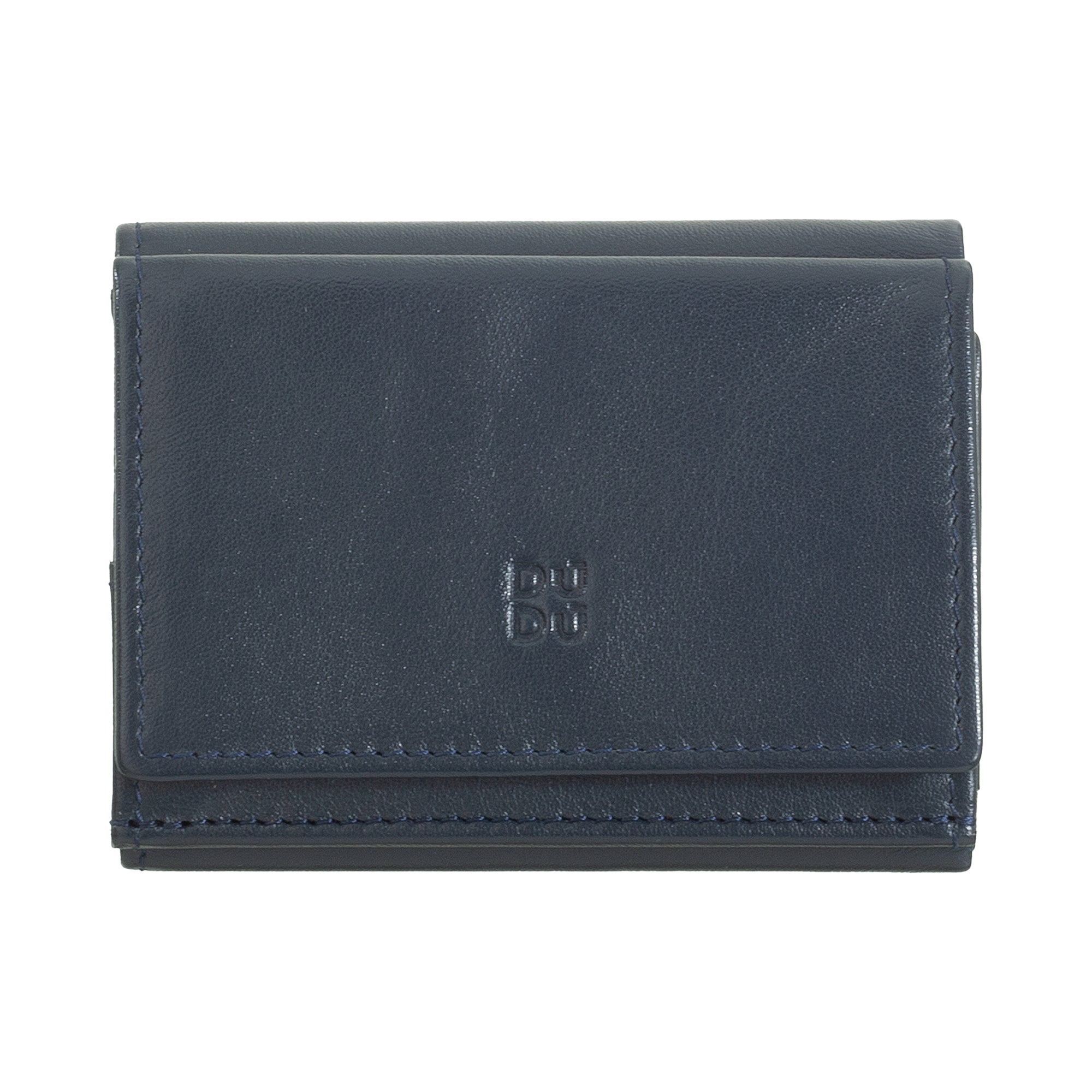 Dudu genuine leather wallet unisex slim design front view 