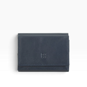 Dudu genuine leather wallet unisex slim design front view
