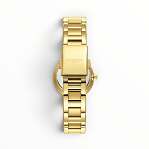 SUL EXTRAS Lee Cooper London gold-tone stainless steel watch bracelet with a secure fold-over clasp