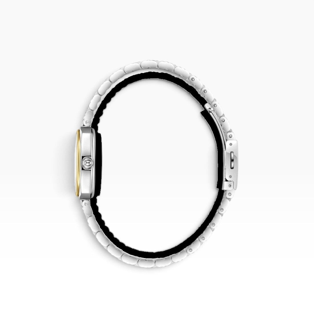 Lee Cooper London - Two-Tone Cushion Gold Dial Bracelet Watch