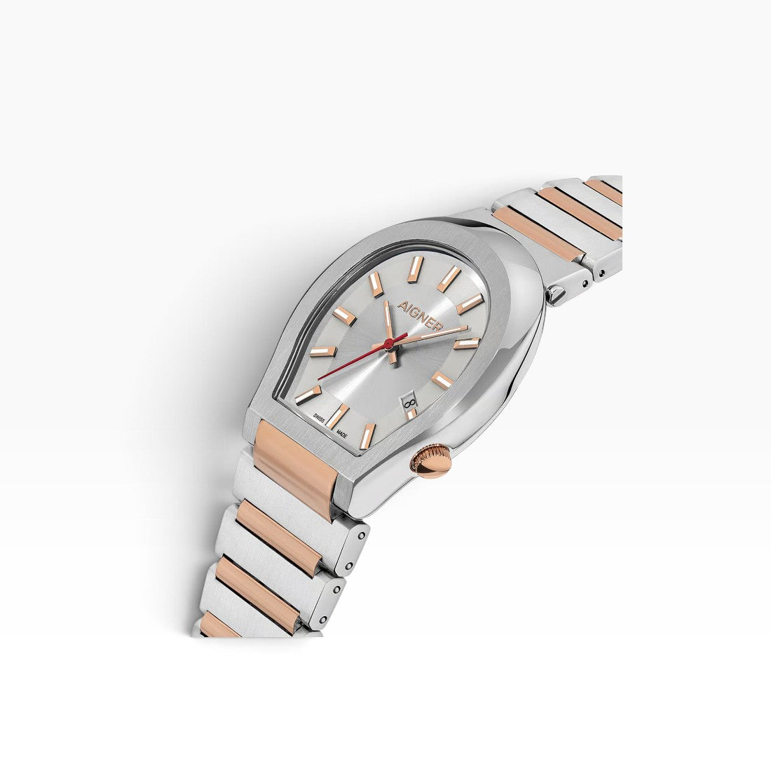 Aigner Milano | Silver Sunray Two-Tone Rose Gold & Silver Men's Watch — 40mm