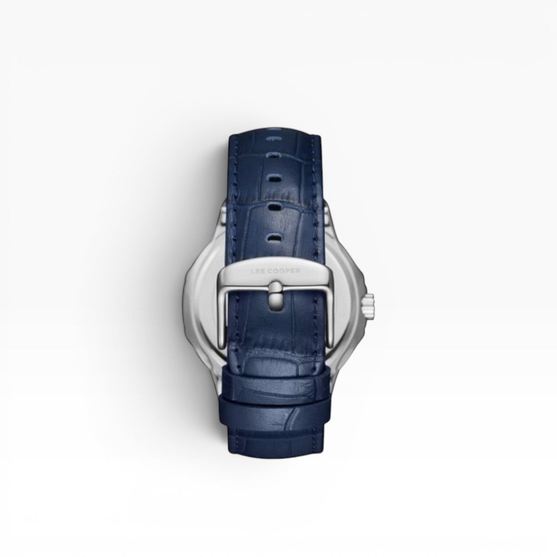 LEE COOPER -  Men's analog Octagonal rose-gold-toned bezel and a dark blue dial
