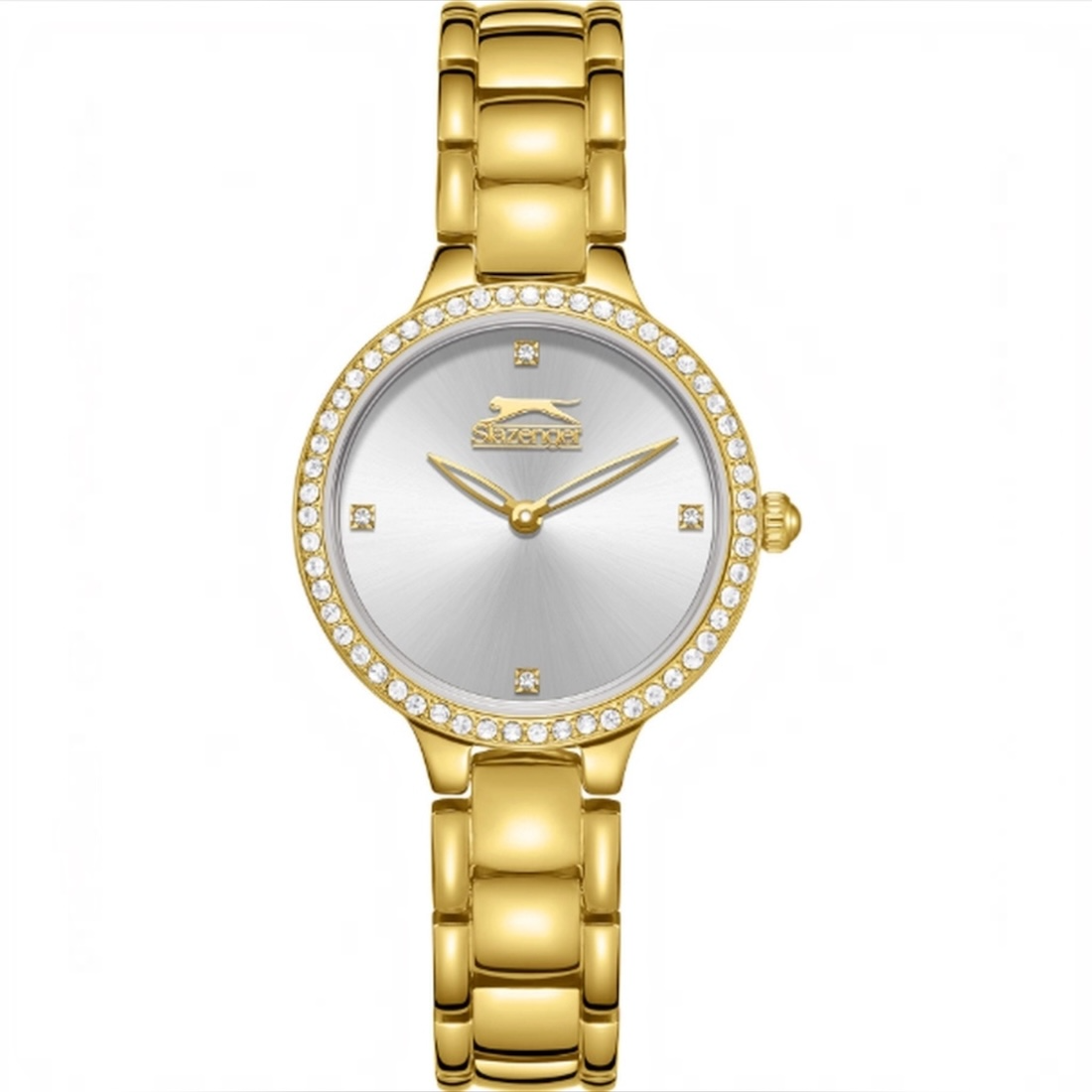 SLAZENGER Women's Analog Silver Dial Watch - Gold