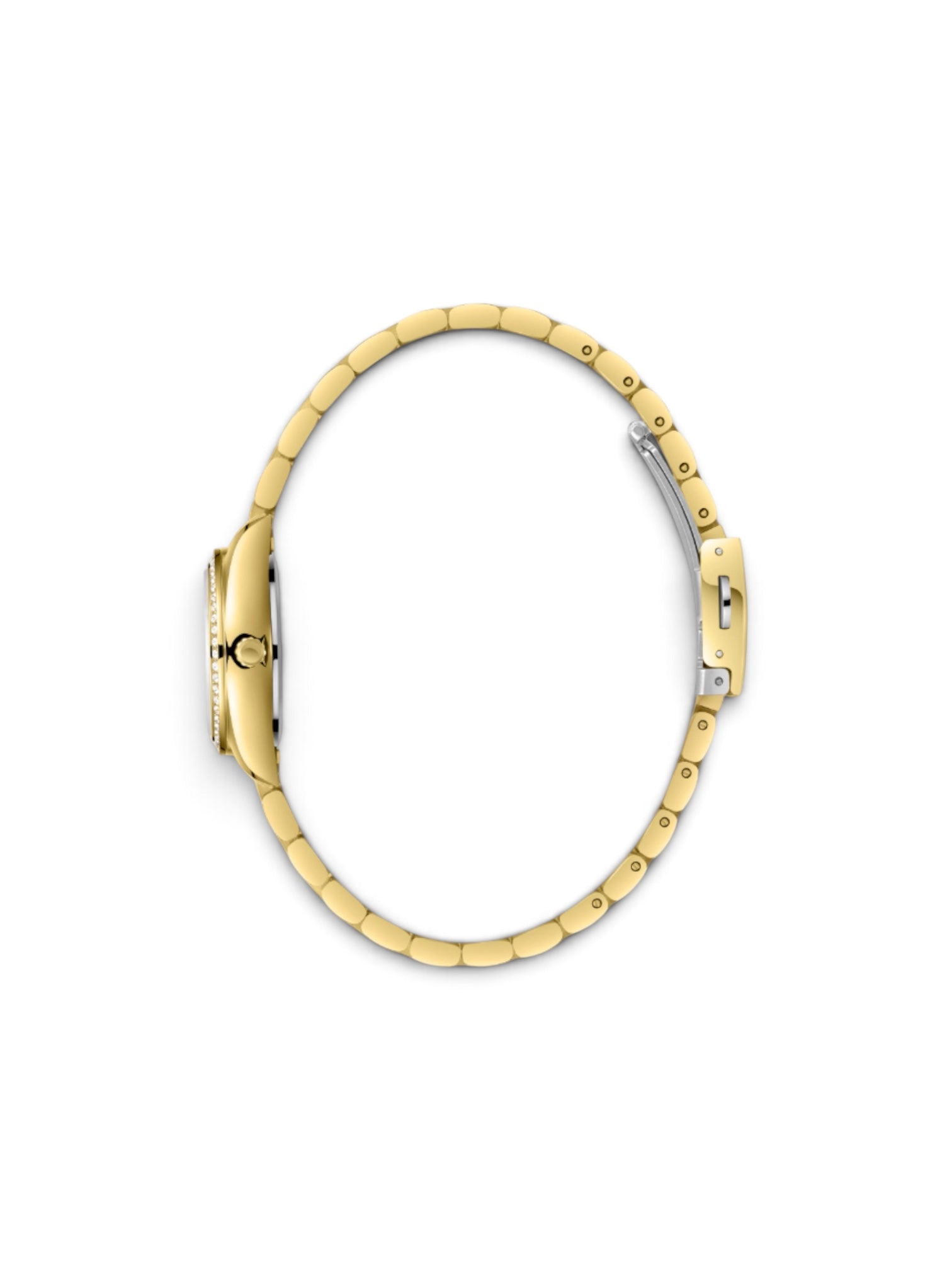 Lee Cooper London - Green Mother-of-Pearl Crystal Bezel Gold Watch