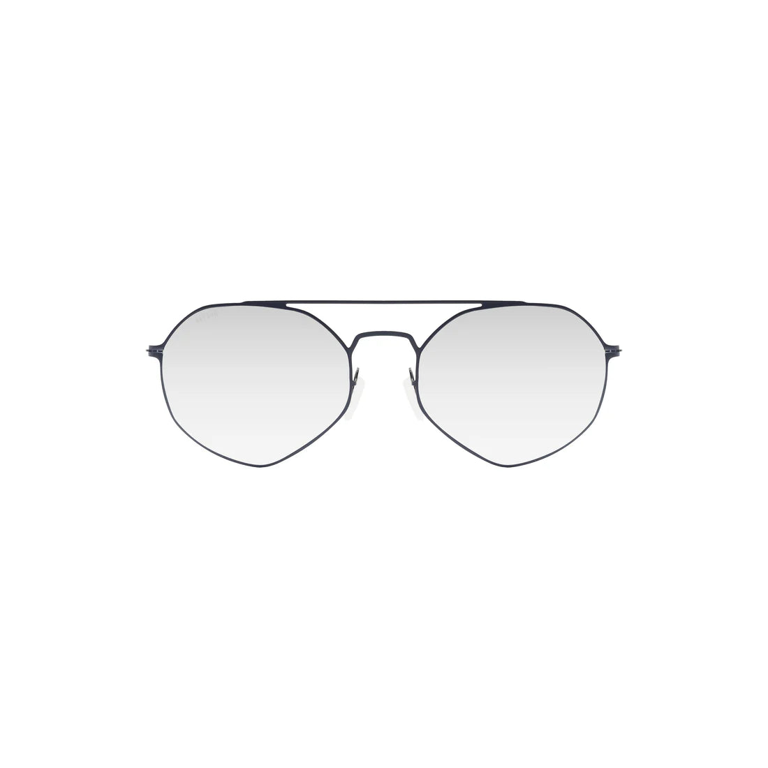 Sefsan black/silver sunglasses featuring full-rim metal frame, UV-protected lenses, and stylish unisex look for men and women front view 
