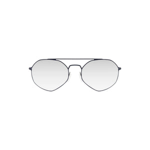 Sefsan black/silver sunglasses featuring full-rim metal frame, UV-protected lenses, and stylish unisex look for men and women front view 
