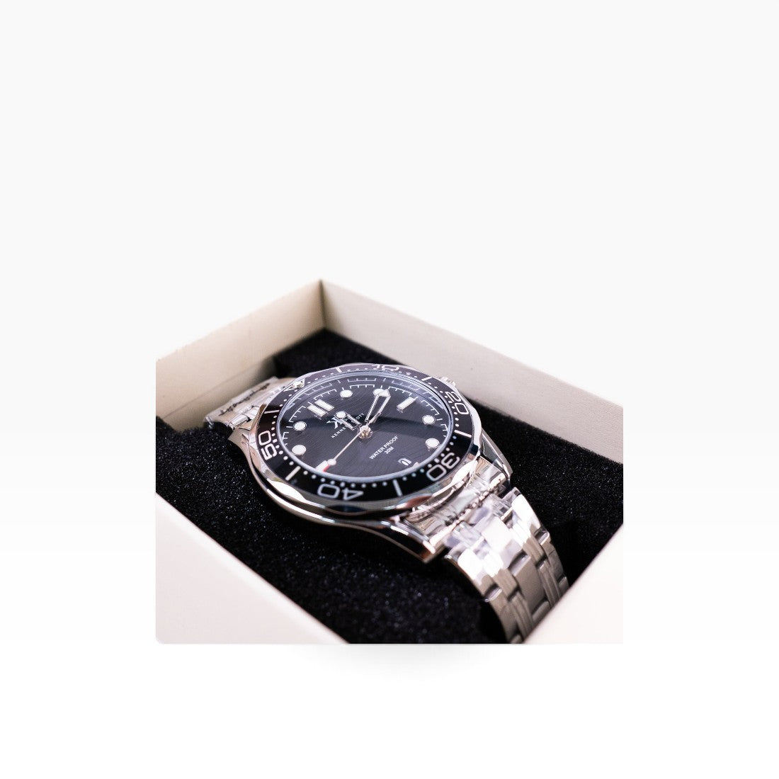 KENNETH SCOTT -  48 mm Men's Stainless Steel Analog Watch
