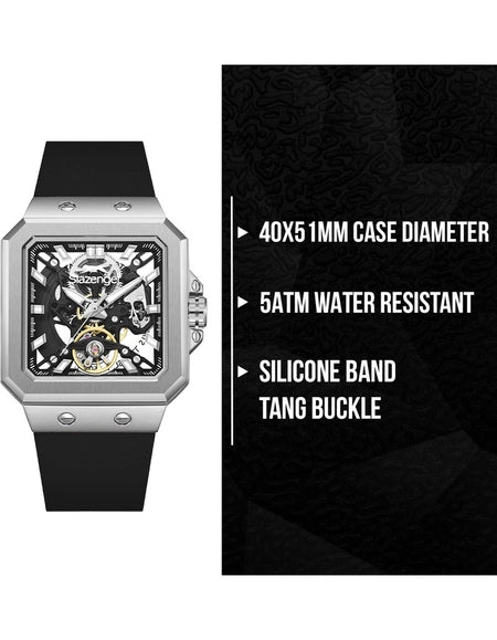 Slazenger - Men's Automatic Black Dial Watch - SL.9.2500.1.01
