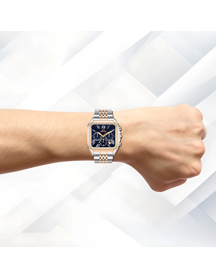 Slazenger Men's Watch, Multifunction Display and Metal Strap