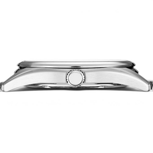 SUL EXTRAS Seiko Essentials Classic watch side profile showing the slim stainless steel case and crown.