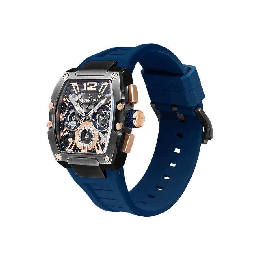 Tornado | Xenith Multifunction Skeleton Tonneau Men's Watch — T23105 — 43mm