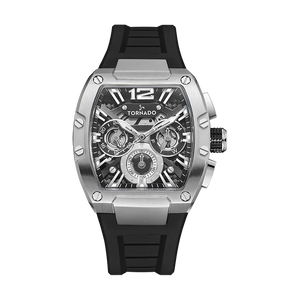 Tornado | Xenith Multifunction Skeleton Tonneau Men's Watch — T23105 — 43mm