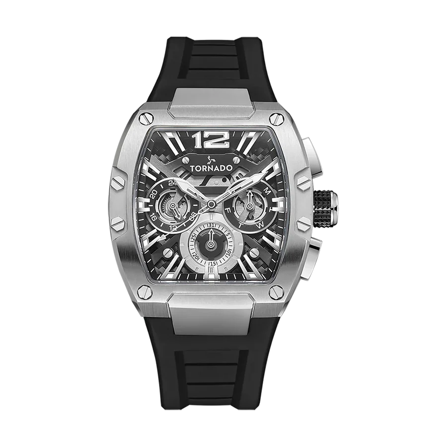 Tornado | Xenith Multifunction Skeleton Tonneau Men's Watch — T23105 — 43mm
