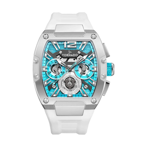 Tornado | Xenith Multifunction Skeleton Tonneau Men's Watch — T23105 — 43mm