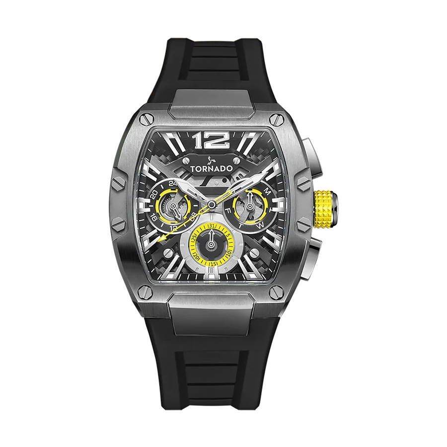 Tornado | Xenith Multifunction Skeleton Tonneau Men's Watch — T23105 — 43mm