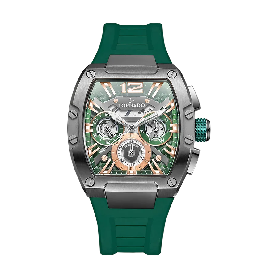 Tornado | Xenith Multifunction Skeleton Tonneau Men's Watch — T23105 — 43mm