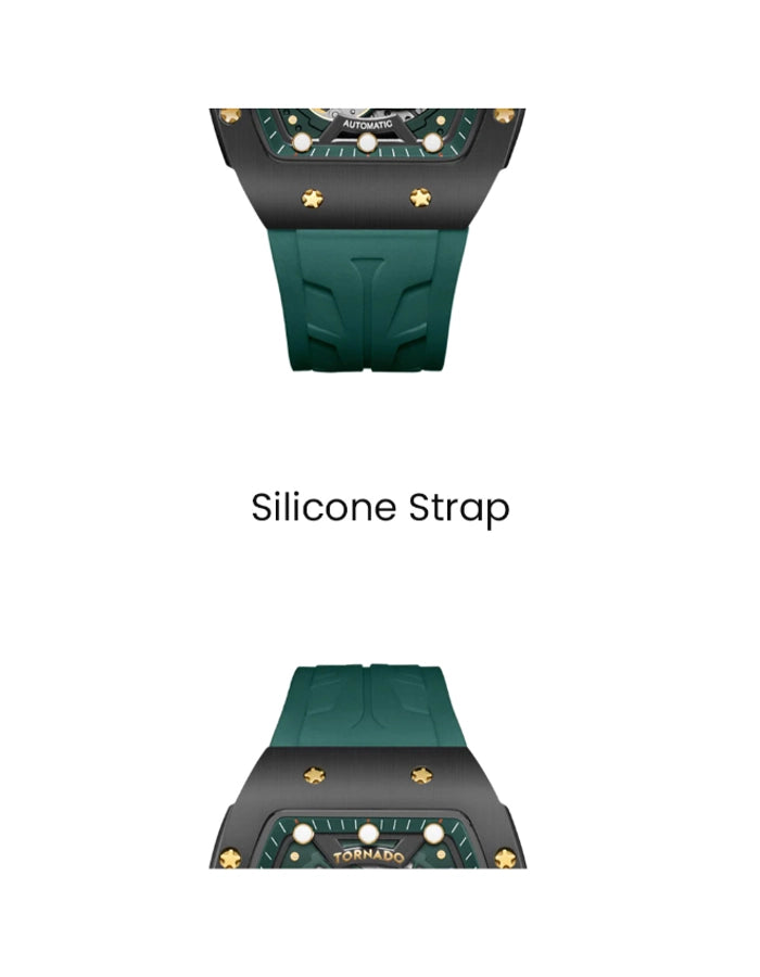 Tornado - Autonova Men's Automatic Black Dial Watch / Green Strap