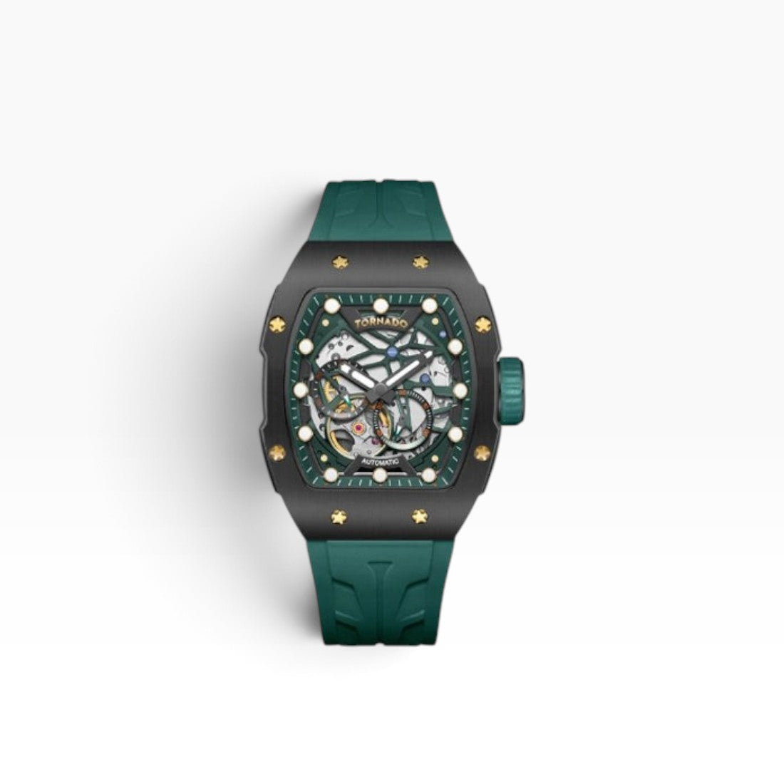 Tornado - Autonova Men's Automatic Black Dial Watch / Green Strap