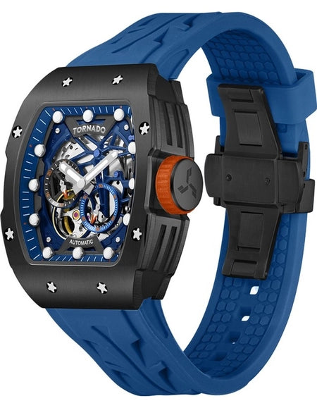 Tornado - Autonova Men's Automatic Dark Blue Dial Watch - T24302-XSNN