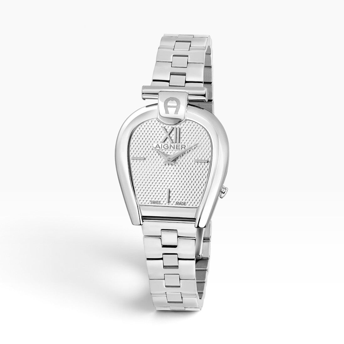 Aigner Sassari | White Guilloché All-Silver Women's Watch — 28mm