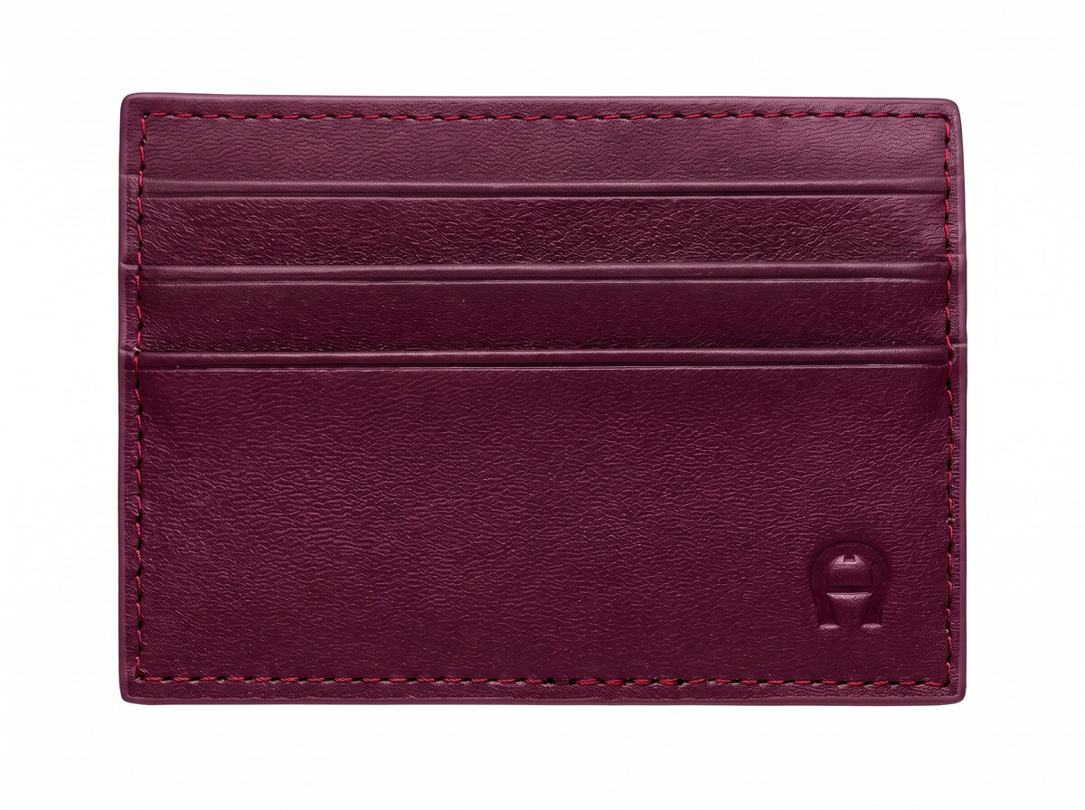 Aigner | Slim Burgundy Leather Card Holder