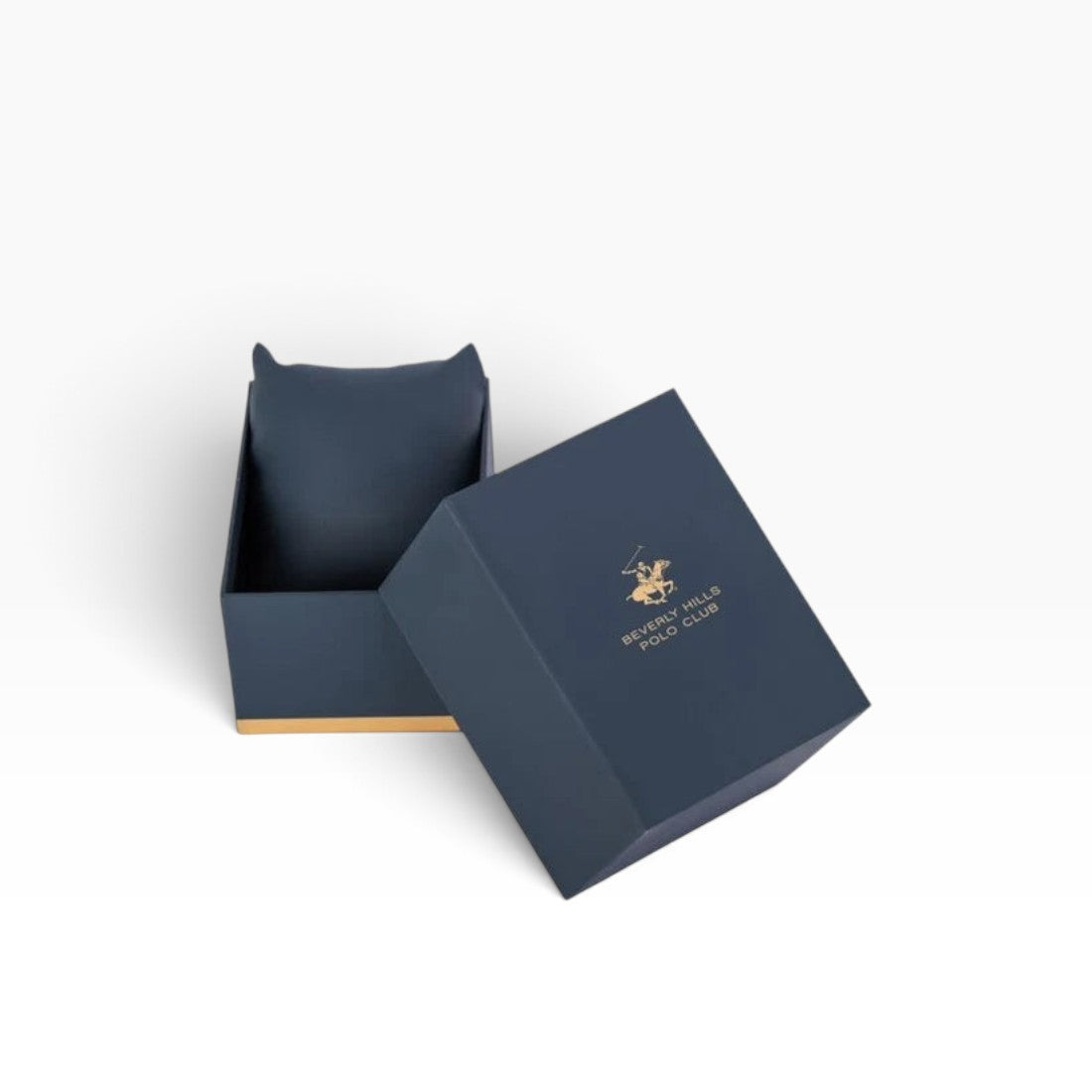 Beverly Hills Polo Club Slim Tech 5 | Midnight Blue Octagonal Silver Watch with Blue Leather Strap — 38mm