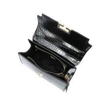 تحميل الصورة إلى عارض المعرض، Fyor Chick Style Handbag BD 104 in faux leather with zip pockets and spacious interior for daily essentials top view 
