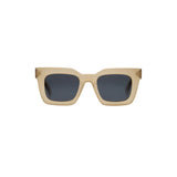 Sefsan Crimpy caramel frame sunglasses with smoke lenses, sleek lightweight design, and modern unisex style for daily wear front view 