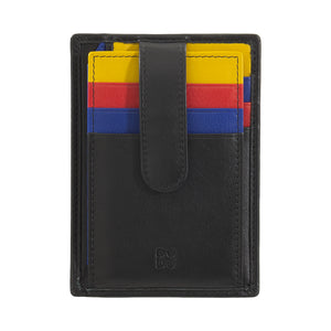 Dudu Timor compact unisex wallet made of soft calfskin leather featuring card slots and organized storage front 
