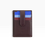 Dudu Timor compact unisex wallet made of soft calfskin leather featuring card slots and organized storage front