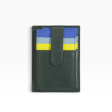 Dudu Timor compact unisex wallet made of soft calfskin leather featuring card slots and organized storage front
