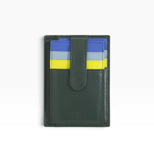Dudu Timor compact unisex wallet made of soft calfskin leather featuring card slots and organized storage front