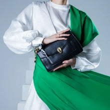 Load image into Gallery viewer, Fyor Timeless Cross Shoulder Bag BD 143 in faux leather with a compartment and organized interior for daily essentials front view 

