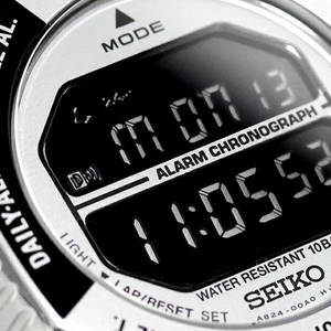 SUL EXTRAS Seiko Rotocall digital watch featuring a reverse display, rotating bezel, and stainless steel case.