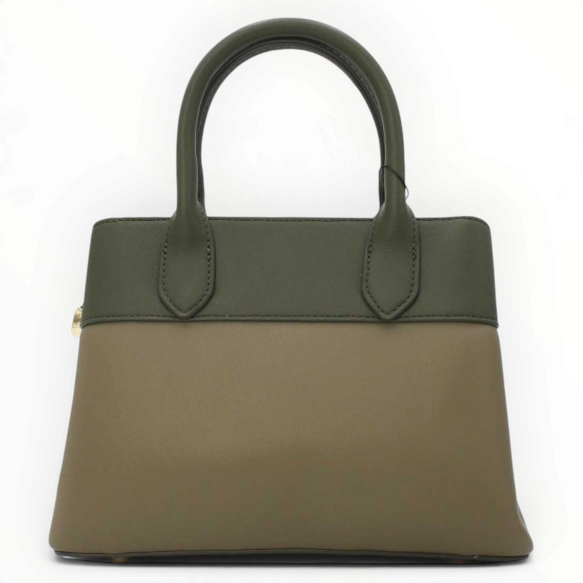 SUL EXTRAS Tom & Eva Élise medium handbag in olive and khaki green with structured silhouette and twin top handles