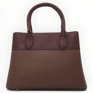 SUL EXTRAS Tom & Eva Élise medium structured handbag in brown synthetic leather with twin handles and gold accents