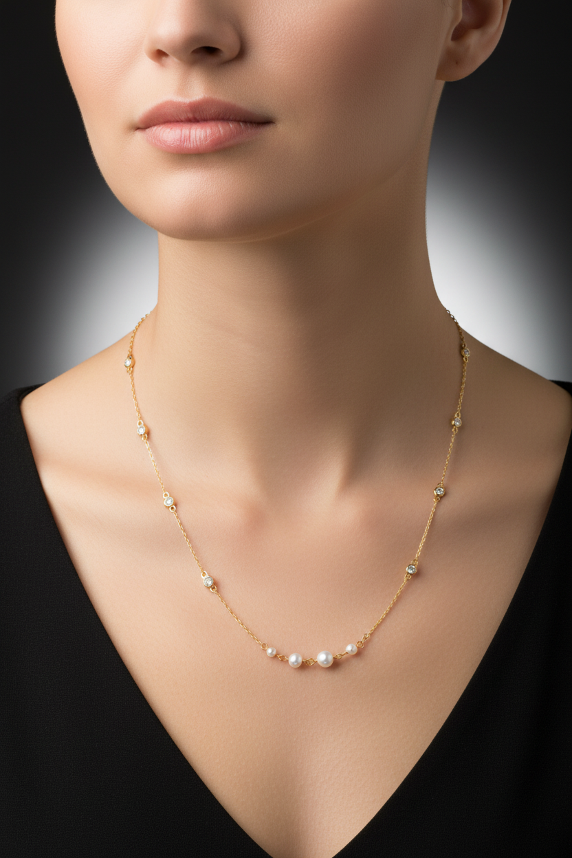 Jewelry on Model - No Pearl